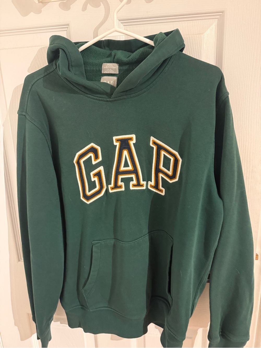 GAP Men's Forest Green Hoodie Sweatshirt- Size M